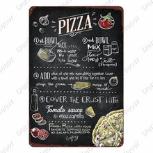 Load image into Gallery viewer, Pizza metal decorative sign
