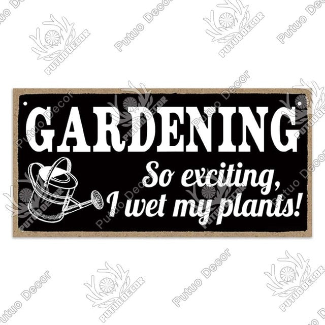 Gardening decorative wooden hanging sign