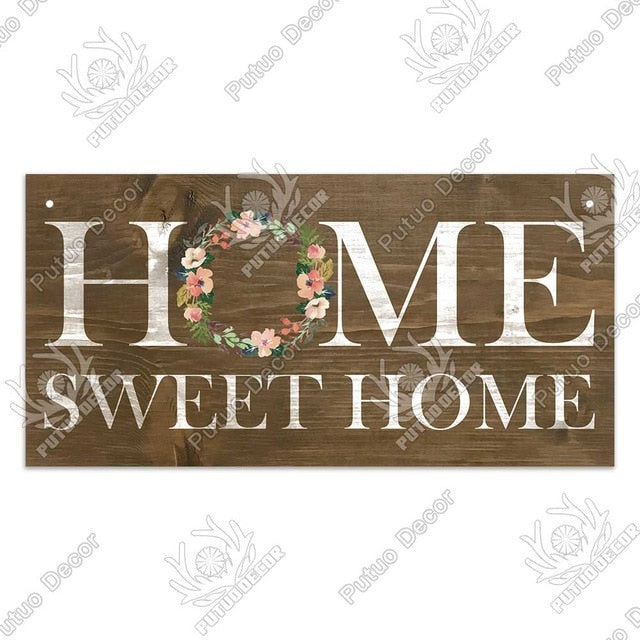 Home Sweet Home- wooden hanging sign